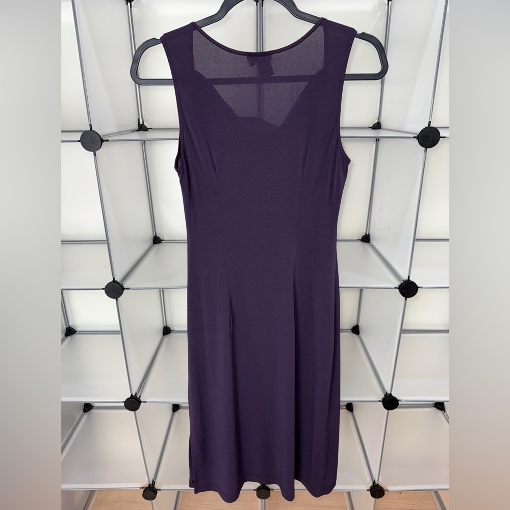 Bcbgmaxazria Women's Drape Sleeveless Slit Midi Dress Purple Size S - Picture 6 of 8